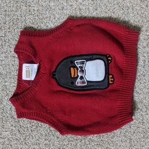 Red Penguin Sweater Vest